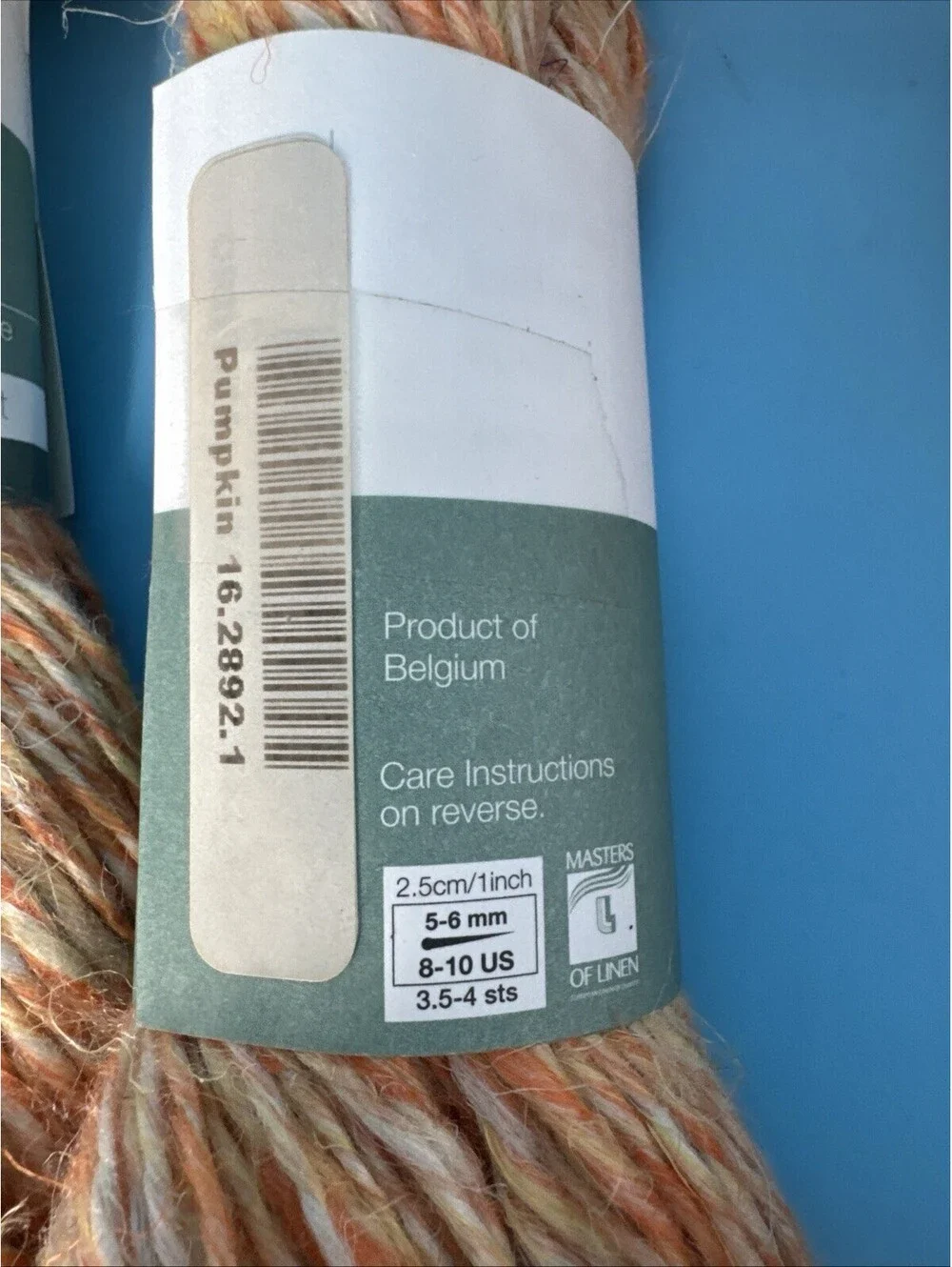Lot of 4 Louet Euroflax 100% Linen Yarn Pumpkin Bulky Chunky Weight 150 Yds 100g
